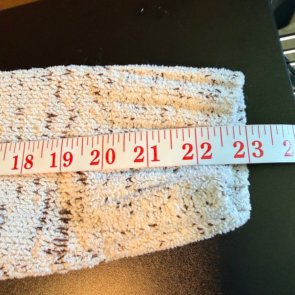 Studio Works Womens Large Marled Knit Sweater Tan Brown Crew Neck Long Sleeve - Picture 6 of 9